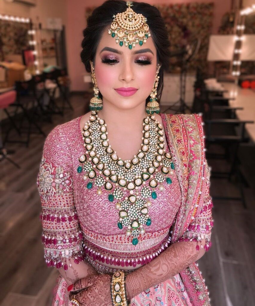 Our bride is all smiles after her makeover for her sangeeth ceremony. Hair  and makeup by Team Swank. Indian bridal makeup. Bridal MU… | Indian bridal,  Bridal, Bride
