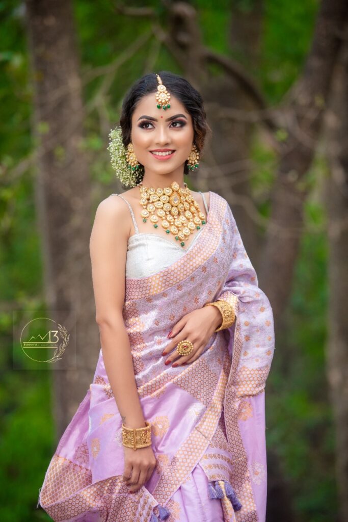 Lovely and elegant makeup look by Bhanima Rabha Mali.