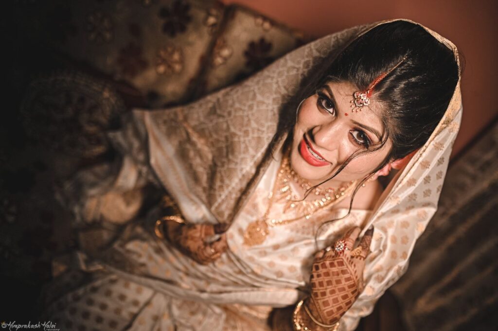 Bride with a radiant smile.