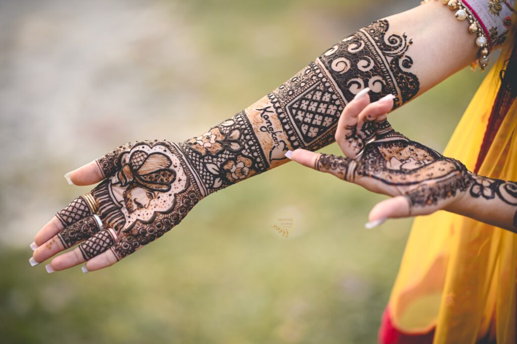 Mehndi designs for hands.