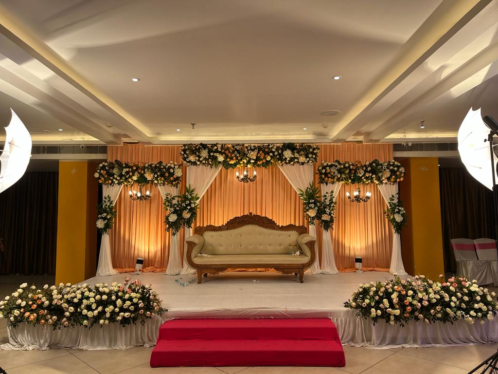 decorated wedding stage